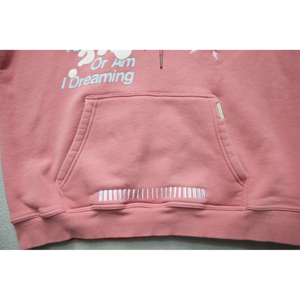 Sugarhill Paranoid Hoodie Salmon Pink Printed Graphics Pullover Men's 2XL - Picture 2 of 15